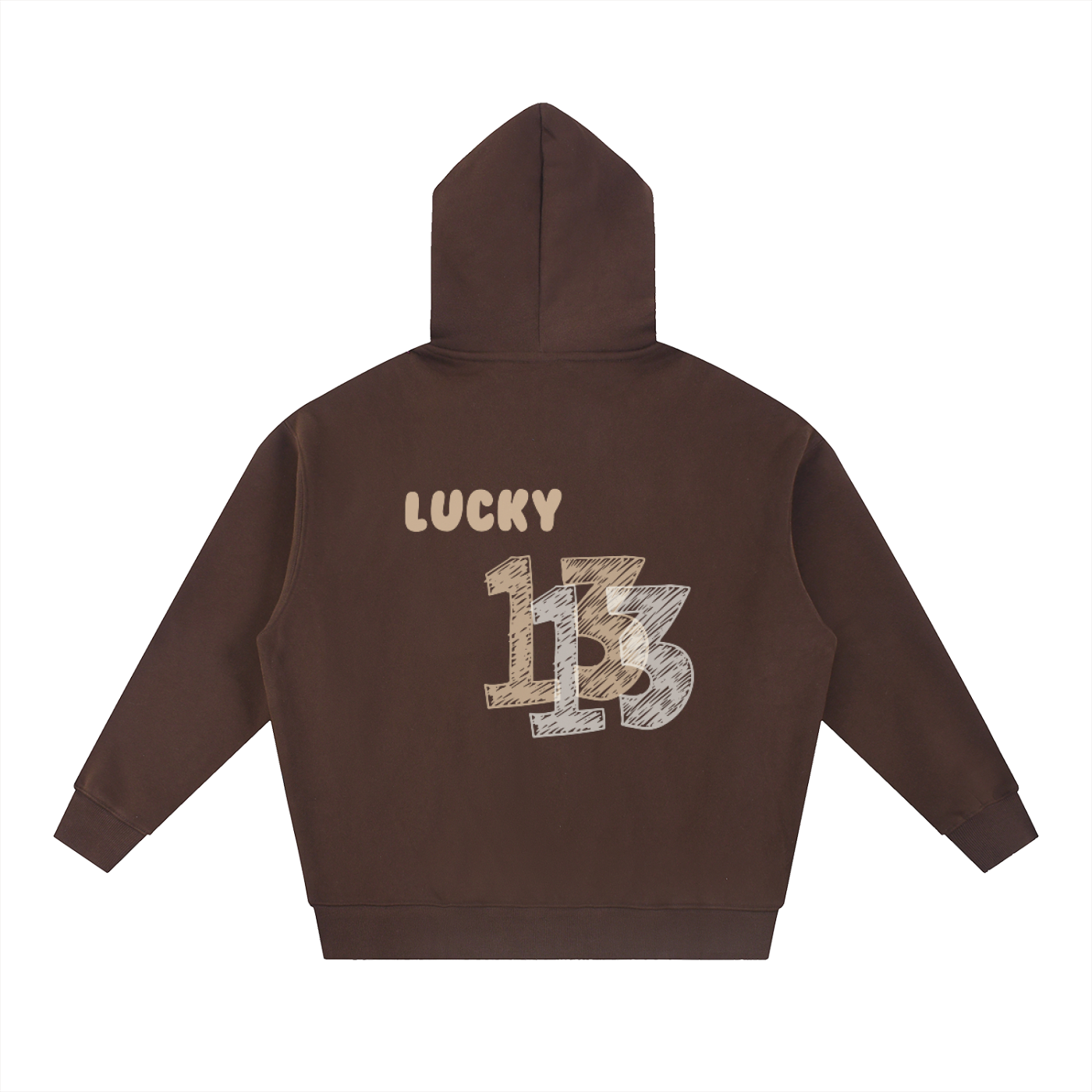 Essential Lucky 13 Zip Hoodie Black/Brown