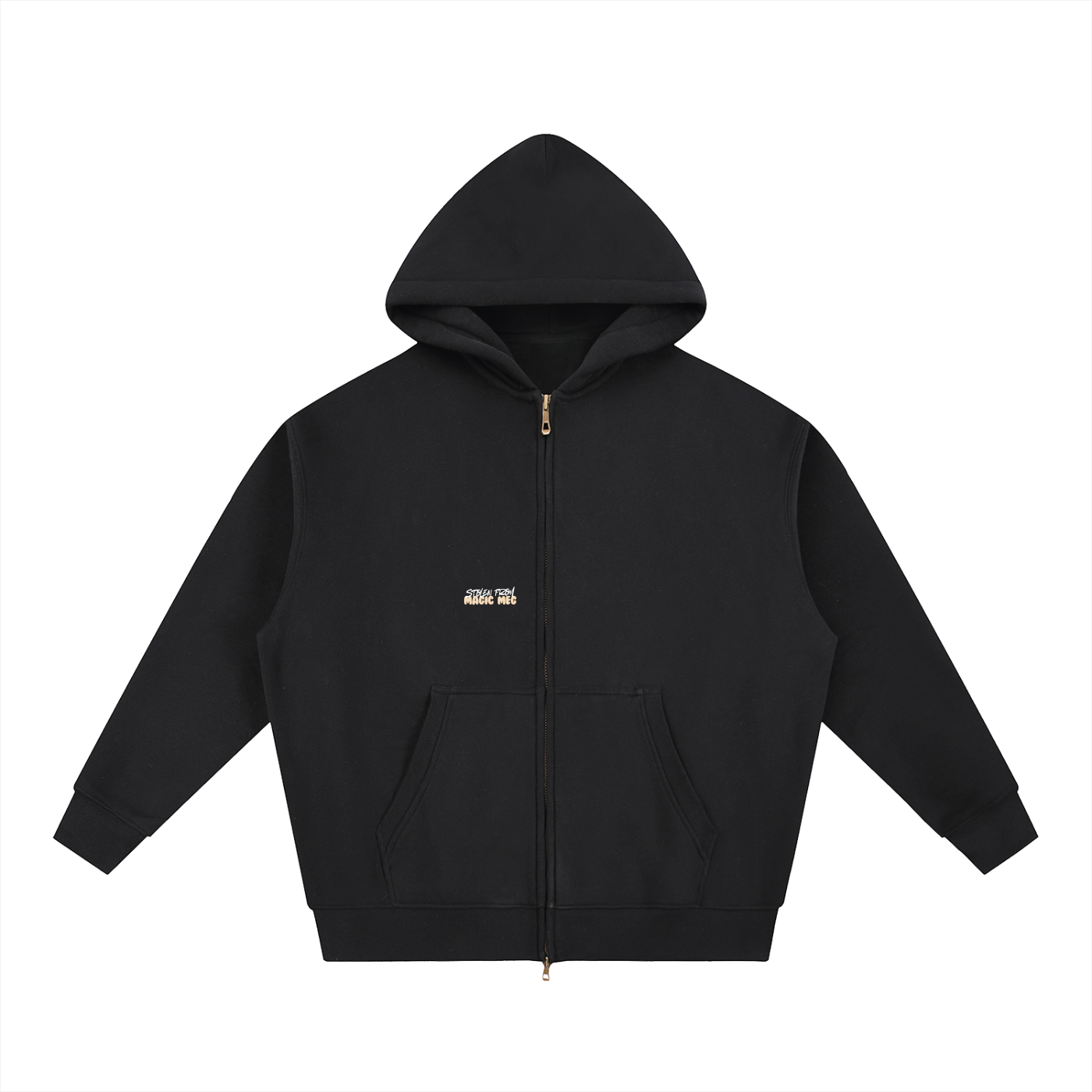 Essential Lucky 13 Zip Hoodie Black/Brown