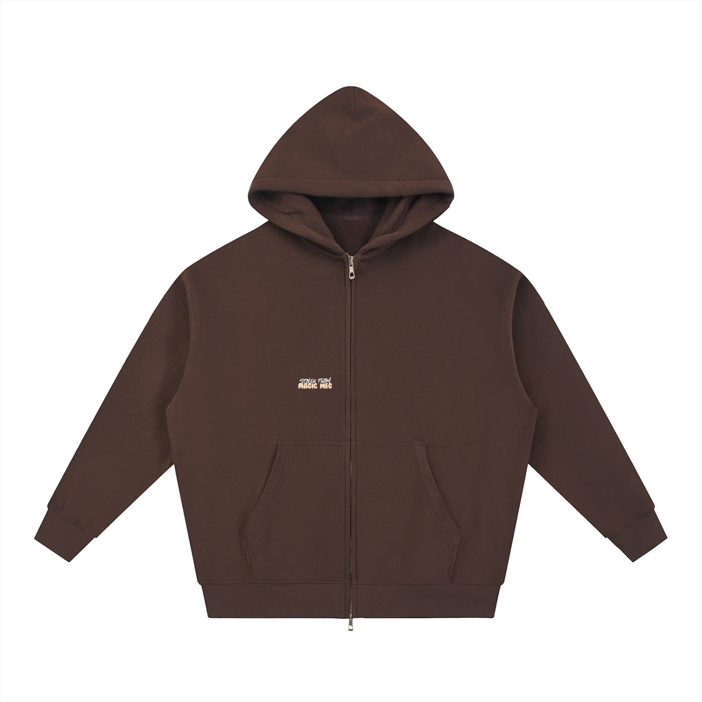 Essential Lucky 13 Zip Hoodie Black/Brown