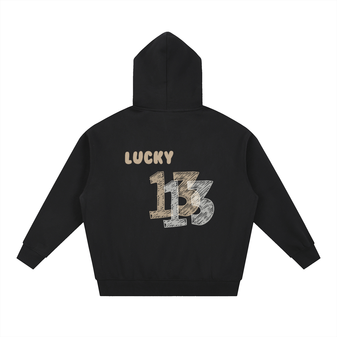 Essential Lucky 13 Zip Hoodie Black/Brown