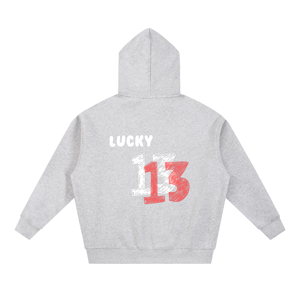 Essential Lucky 13 Zip Hoodie Grey