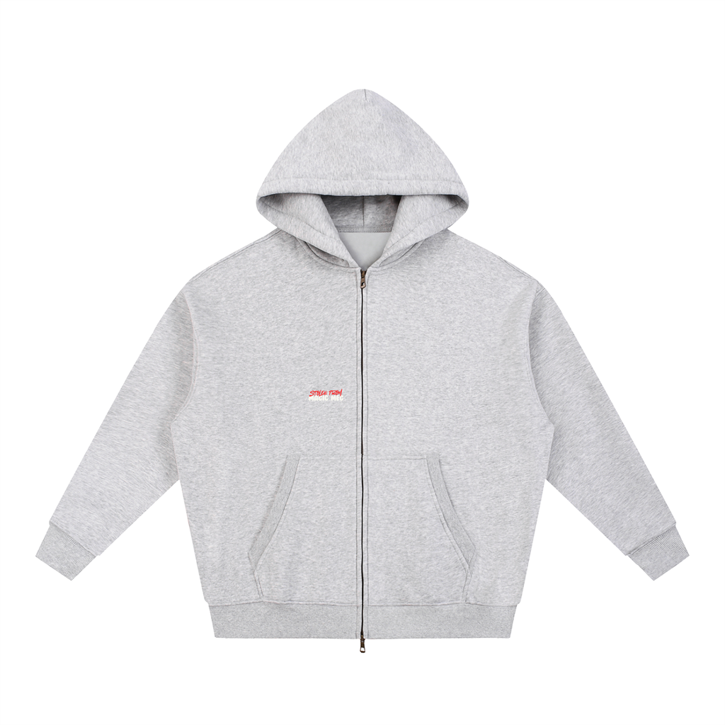 Essential Lucky 13 Zip Hoodie Grey