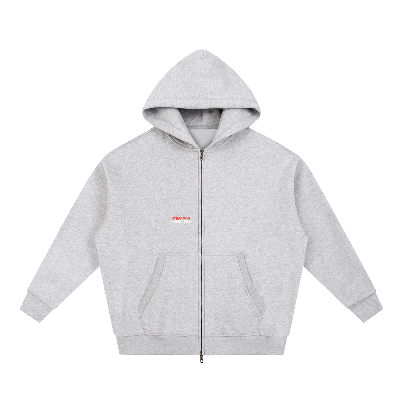Essential Lucky 13 Zip Hoodie Grey